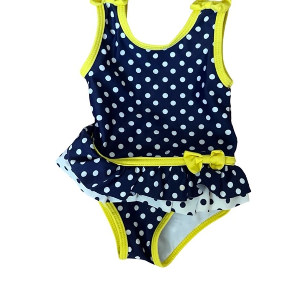NWOT 3-6m Polka Dot Kids Swimwear with Yellow Accents